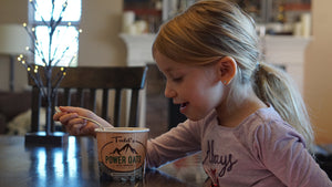 Looking for a healthy kids' breakfast?  My kids love these high-protein overnight oats!