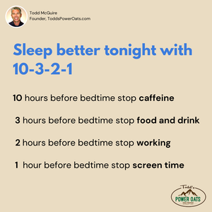 Sleep better tonight with the 10-3-2-1 method.